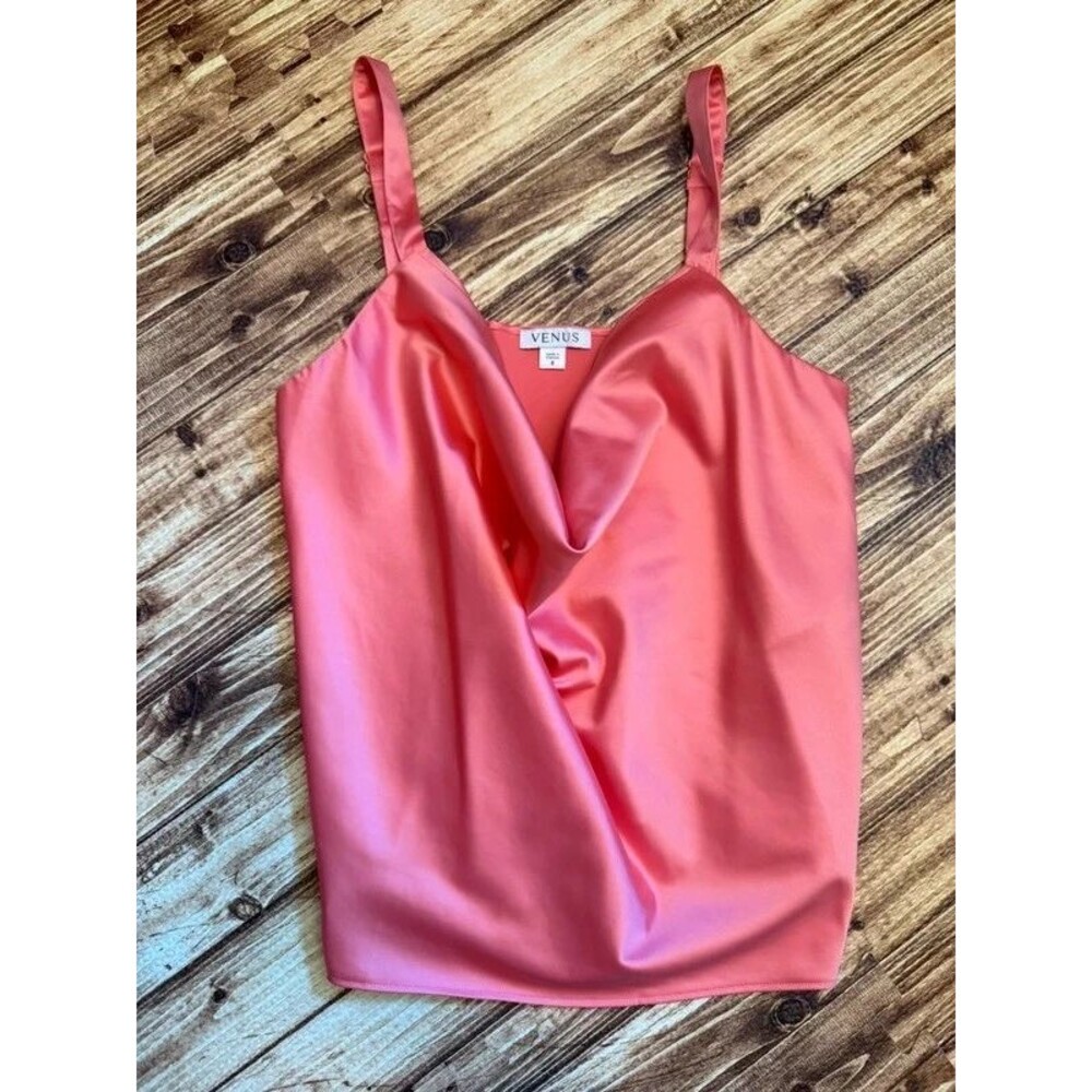 Coral Pink Satin Camisole